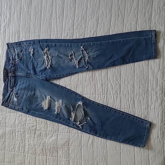 Joe's Jeans Blue Distressed Ankle & Cropped - Picture 1 of 9
